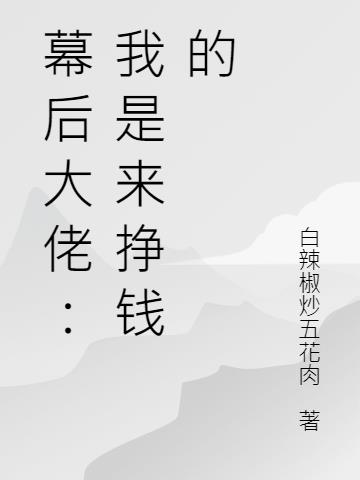 幕后大佬：我是来挣钱的